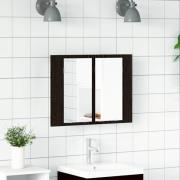 vidaXL Badrumsspegelkåp Svart ek 60 x 12 x 45 cm Konstruerat trä