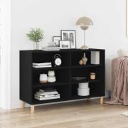 vidaXL Sideboard Svart Ek 103,5 x 35 x 70 cm Konstruerat trä