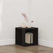 vidaXL Hörnhyllor Svart ek 33 x 33 x 34.5 cm Konstruerat trä