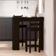 vidaXL Barbord med hylla Svart ek 102 x 50 x 103.5 cm Konstruerat trä