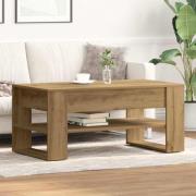 vidaXL Kaffeebord artisan ek 102 x 55 x 45 cm Konstruerat trä