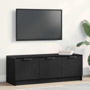 vidaXL TV-skåp Svart Ek 102 x 35 x 36,5 cm Konstruerat trä