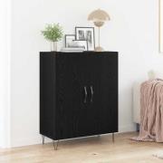 vidaXL Sideboard Svart Ek 69,5 x 34 x 90 cm Konstruerat trä