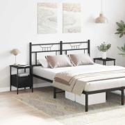 vidaXL Nattduksbord 2 pcs Svart Ek 34 x 36 x 50 cm Konstruerat trä