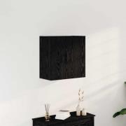 vidaXL Väggskåp Väggmonterad Svart ek 60 x 31 x 60 cm Konstruerat trä