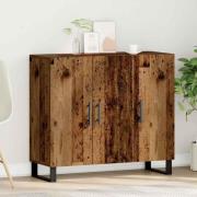 vidaXL Sideboard Gammalt trä 90 x 34 x 80 cm Konstruerat trä