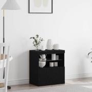 vidaXL Sideboard Svart 60 x 37 x 67 cm Konstruerat trä