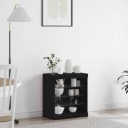 vidaXL Sideboard Svart Ek 60.5 x 37 x 67 cm Konstruerat trä
