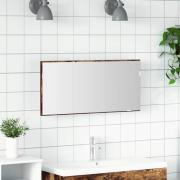 vidaXL Badrumsspegel med spegel Brun 80 x 8.5 x 37 cm Konstruerat trä