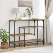 vidaXL Konsolbord med hylla med lagring artisan ek 100 x 35 x 75 cm