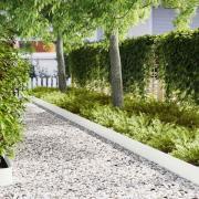 vidaXL Kant för gräsmatta 10 pcs Vit 100 x 0,05 x 20 cm