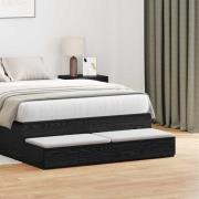 vidaXL Sänglådor Svart ek 120 x 36.5 x 16.5 cm Konstruerat trä