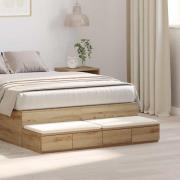 vidaXL Sänglådor artisan ek 120 x 36.5 x 16.5 cm Konstruerat trä