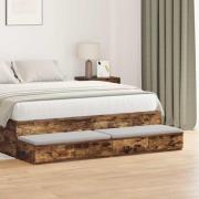 vidaXL Sänglådor Rökfärgad ek 150 x 36.5 x 16.5 cm Konstruerat trä