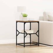 vidaXL Sidobord Gammalt trä 41 x 40 x 60 cm Ingenjörsträ och stål