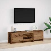 vidaXL Tv-bänk med låda Gammalt trä 140 x 34 x 40 cm Konstruerat trä