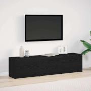 vidaXL Tv-bänk med låda Svart ek 162.5 x 34 x 40 cm Konstruerat trä