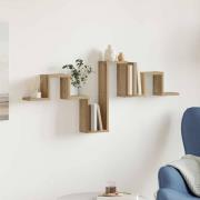 vidaXL Vägg hylla Väggmonterad Artisan Ek 104.5 x 43 x 10 cm