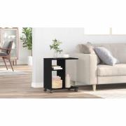 vidaXL Sidobord med hylla Svart ek 50 x 30 x 55 cm Konstruerat trä