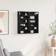 vidaXL Vitrinskåp svart ek 60x8,5x58 cm konstruerat trä