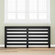 vidaXL Radiatorlock Svart Ek 175 x 20 x 82 cm Konstruerat trä