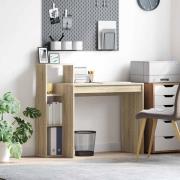 vidaXL Skrivbord med hylla Sonoma ek 100 x 40 x 90 cm Konstruerat trä