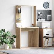 vidaXL Skrivbord Sonoma ek 78.5 x 37 x 154.5 cm Konstruerat trä