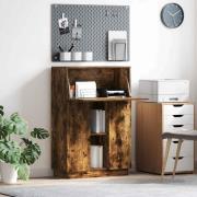 vidaXL Skrivbord Rökt ek 71.5 x 31.5 x 106.5 cm Konstruerat trä