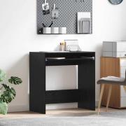 vidaXL Bord med hylla Svart ek 77,5 x 43 x 79 cm Konstruerat trä