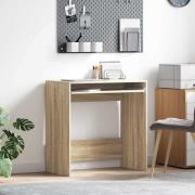 vidaXL Bord med hylla Sonoma ek 77,5 x 43 x 79 cm Konstruerat trä