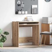 vidaXL Bord med hylla artisan ek 77,5 x 43 x 79 cm Konstruerat trä