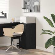 vidaXL Sideboard med låda Svart Ek 38 x 34 x 75 cm