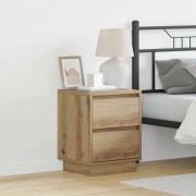 vidaXL Nattduksbord 2 pcs artisan ek 39 x 34,5 x 50 cm Konstruerat trä