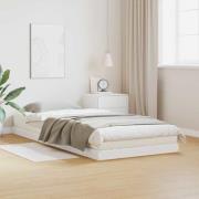 vidaXL Sängram Vit 80 x 220 cm Massiv furu