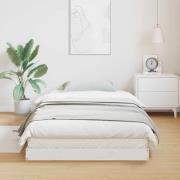 vidaXL Sängram Vit 213.5 x 104 x 9 cm Massiv furu