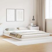 vidaXL Sängram Vit 140 x 220 cm Massiv furu