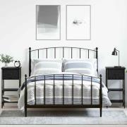 vidaXL Nattduksbord 2 pcs Svart Ek 33,5 x 36 x 70 cm Konstruerat trä