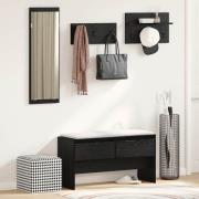 vidaXL Hallmöbelset med låda 4 pcs Gammalt trä 90 x 31 x 46.5 cm