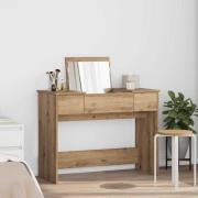 vidaXL Smyckebord med låda artisan ek 100 x 45 x 76 cm Konstruerat trä