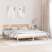 vidaXL Sängram Brun 180 x 200 cm Massivt tallträ