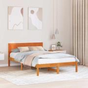 vidaXL Sängram Brun 120 x 200 cm Massivt tallträ