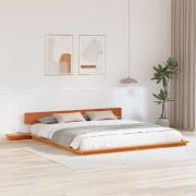 vidaXL Sängram Brun 200 x 200 cm trä