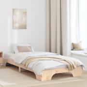 vidaXL Sängram Naturfärg 80 x 200 cm Massiv furu