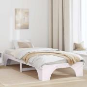 vidaXL Sängram Vit 90 x 200 cm Massiv furu