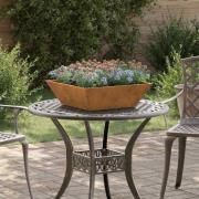 vidaXL Trädgårds Skål Planter 5 pcs Rostig 50 x 50 x 15 cm