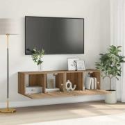 vidaXL TV-bänkset 2 pcs Brun 60 x 30 x 30 cm Konstruerat trä