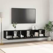 vidaXL TV-skåp 3 pcs Svart 60 x 30 x 30 cm Konstruerat trä