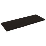 vidaXL Vägghylla mörkbrun 160x60x(2-4) cm behandlad massiv ek