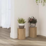 vidaXL Växtställ 2 st ek 10x10x18 cm konstruerat trä