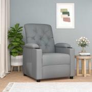 vidaXL Reclinerfåtölj ljusgrå tyg
